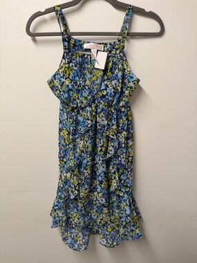 Oscar de la Renta Blue and Lime Nightdress